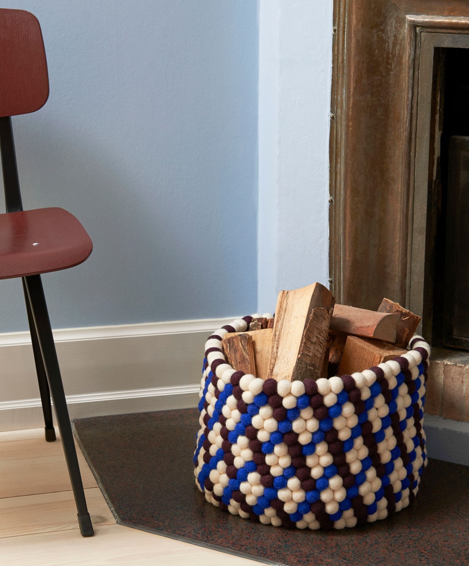 HAY Bead basket, 40 cm, grey | Finnish Design Shop